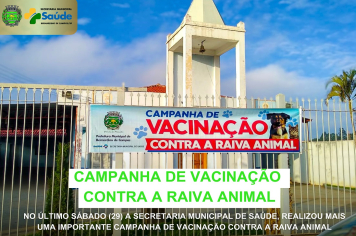 Campanha de Vacinação Contra a Raiva
