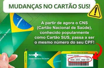 Cartão SUS (CNS) agora é o número do CPF!
