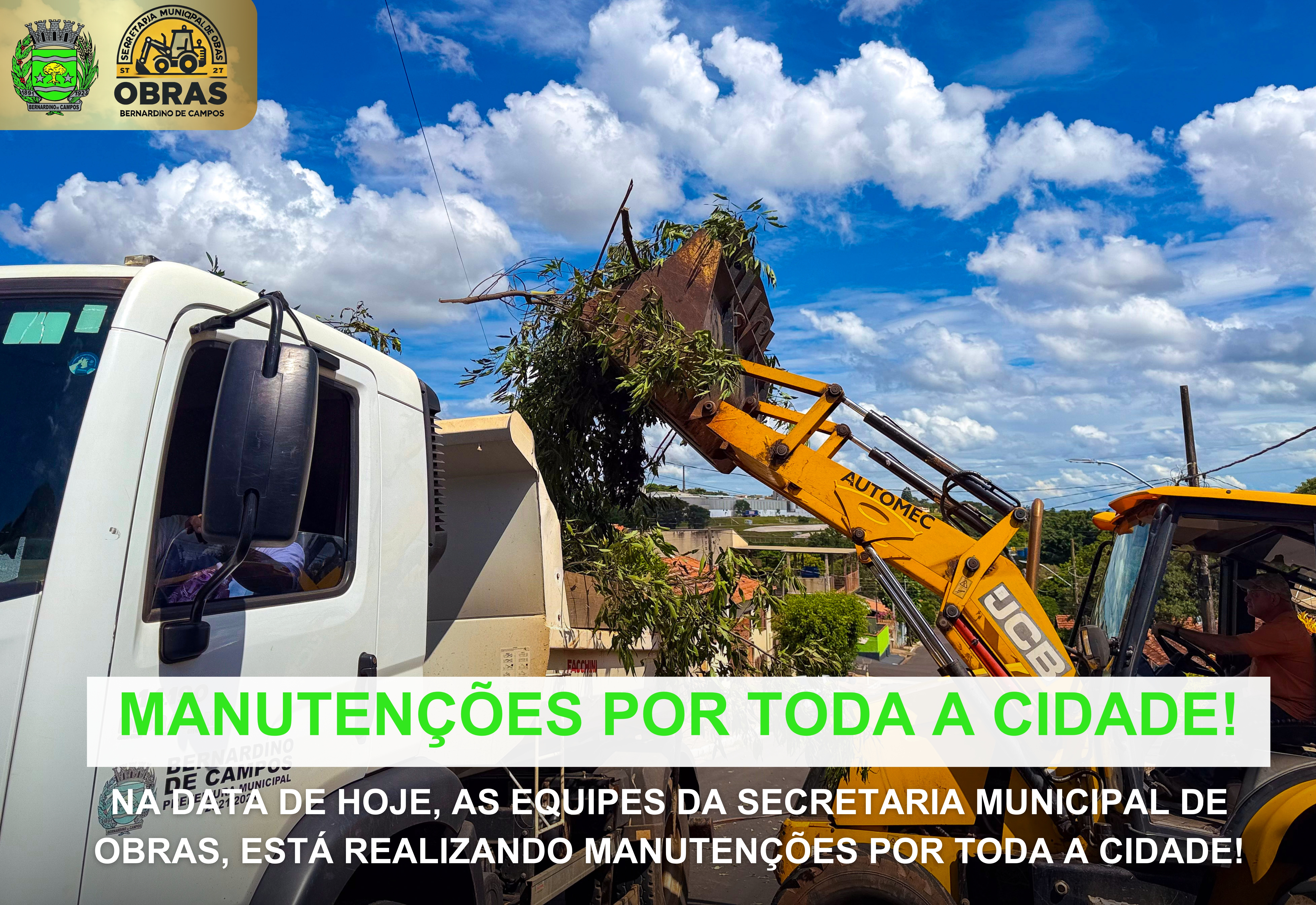 Manutenção e limpeza em toda a cidade!