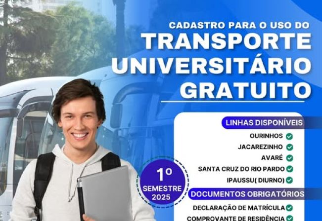 Transporte Universitário Gratuito - 1º Semestre de 2025