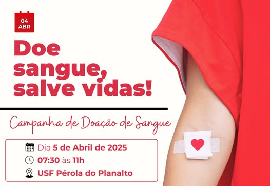 Doe sangue, salve vidas!