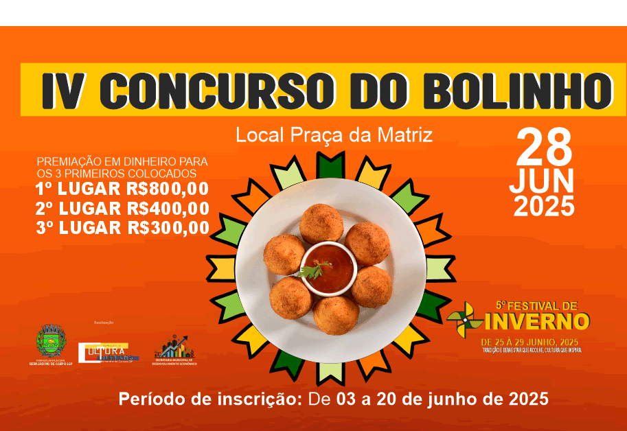 CONCURSO DO BOLINHO - EDIÇÃO ESPECIAL DO 5º FESTIVAL DE INVERNO
