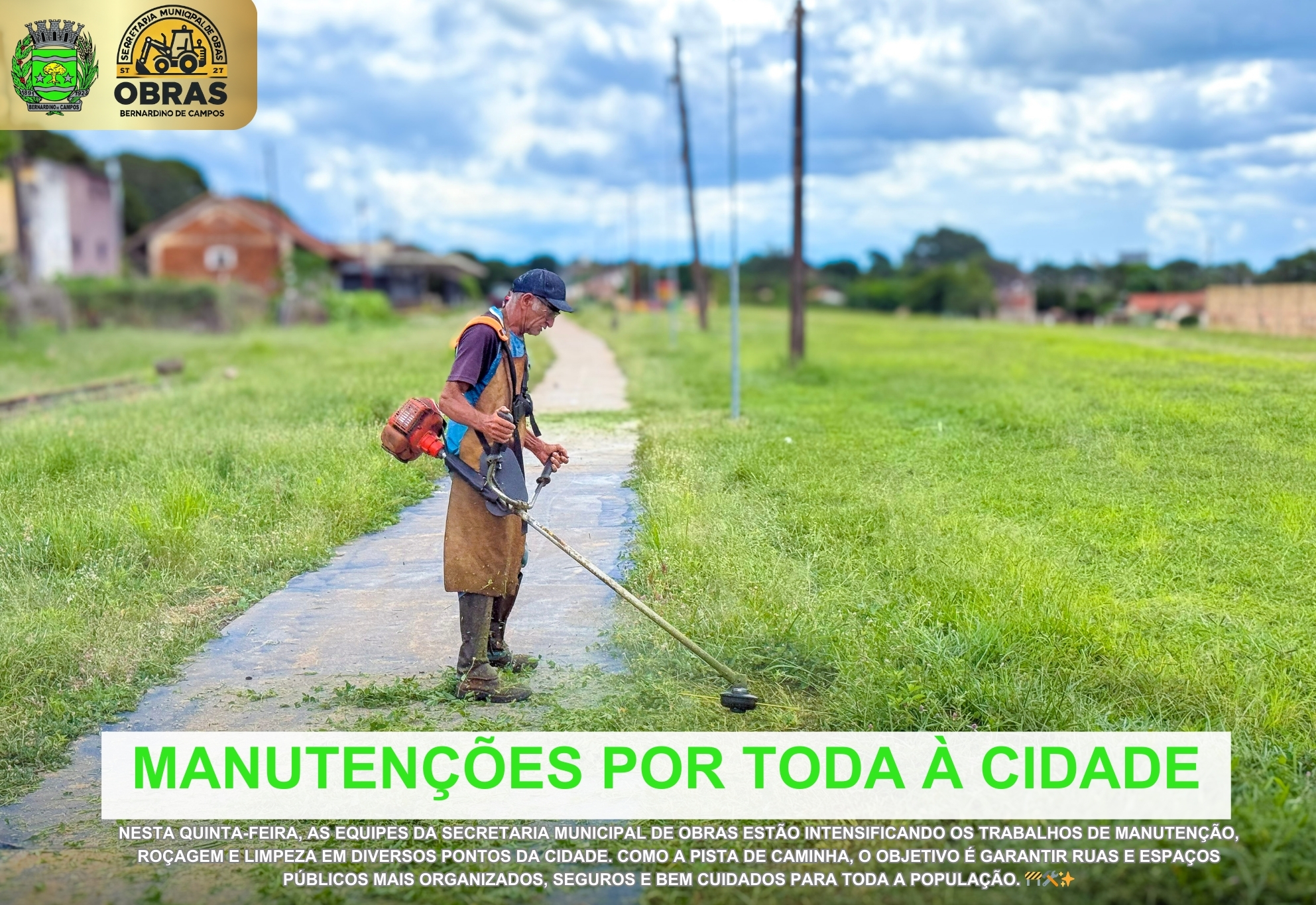  Nesta quinta-feira, nossas equipes da Secretaria Municipal de Obras estão a todo vapor! 