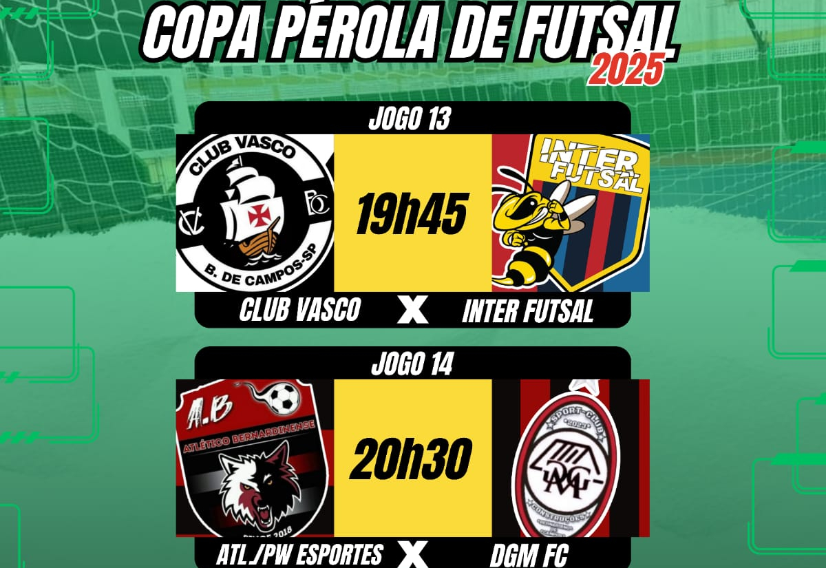 6º DIA DA COPA PÉROLA DE FUTSAL 2025! 