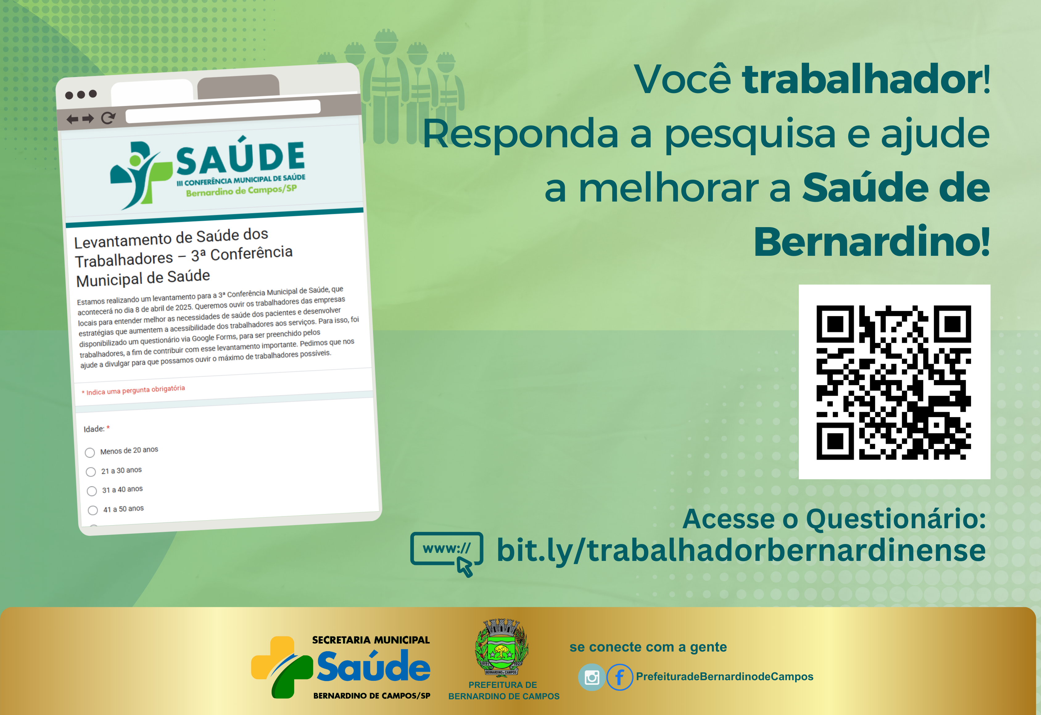 Secretaria de Saúde realiza pesquisa sobre a saúde do trabalhador